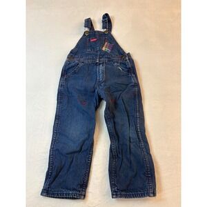 Vintage OshKosh B'gosh Toddler Vestbak Jeans Blue Denim Overalls Size 4